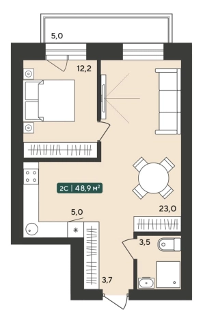Купить двухкомнатную квартиру в ЖК Альпийский Квартал (НОВОСИБИРСК) в Новосибирской области. Вариант № 8863061, 0, площадь -  квм, цена 5150000 рублей