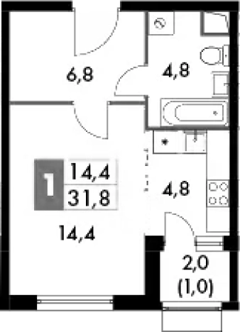 Купить Студию в ЖК Римский в Московской области. Вариант № 82297, 0, площадь - квм, цена 8353319 рублей