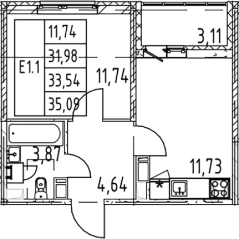 Купить двухкомнатную квартиру в ЖК Полис ЛАВрики в Мурине. Вариант № 7267435, 0, площадь -  квм, цена 7166888 рублей