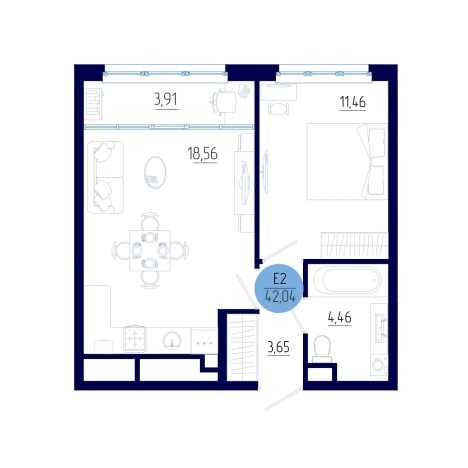 Купить однокомнатную квартиру на улице проезд Бульвар Оптимистов в Рязанской области. Вариант № 102207, 0, площадь -  квм, цена 5001499 рублей