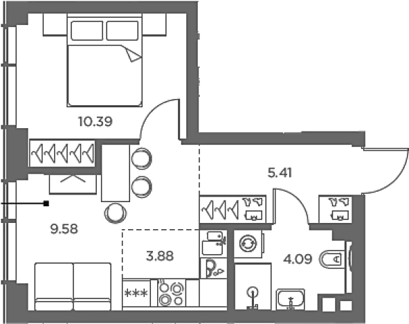 Купить квартиру в ЖК TATE в Москве. Вариант № 124661, 0, площадь - квм, цена 18609300 рублей
