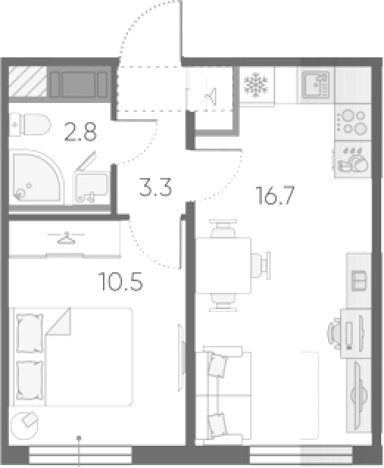 Купить двухкомнатную квартиру в ЖК Октябрьская набережная в Санкт-Петербурге. Вариант № 7570351, 0, площадь -  квм, цена 8567890 рублей