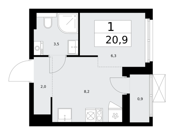 Купить квартиру в ЖК Бунинские кварталы в Москве. Вариант № 100065, 0, площадь -  квм, цена 12645963 рублей