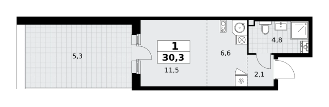 Купить однокомнатную квартиру в новостройках у метро Аэропорт Внуково в Москве. Вариант № 252783, 0, площадь -  квм, цена 10993162 рублей