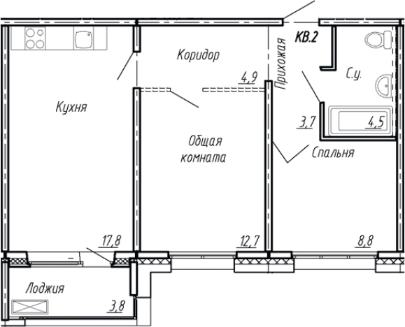 Купить трехкомнатную квартиру в Ленинградской области. Вариант № 7784119, 0, площадь -  квм, цена 7755600 рублей