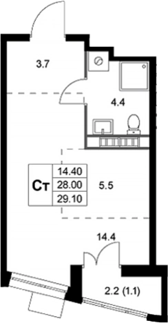 Купить квартиру в ЖК Легенда Коренево в Люберцах. Вариант № 127004, 0, площадь -  квм, цена 7374813 рублей