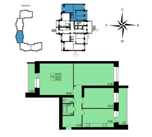 Купить трехкомнатную квартиру на улице Мичурина в Владимире. Вариант № 5285484, 1, площадь - квм, цена 10287680 рублей