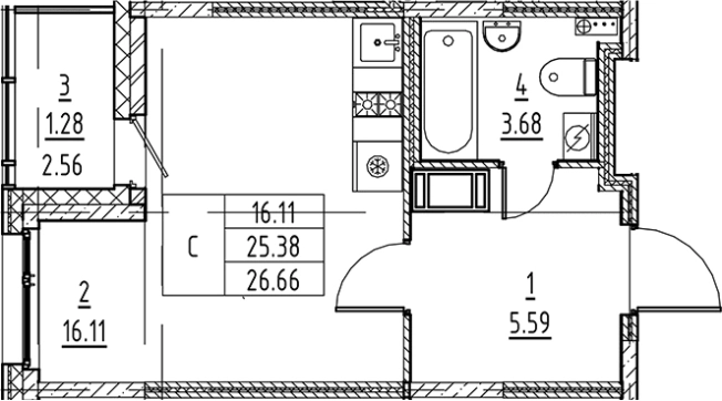 Купить Студию в ЖК Аквилон All in 3.0 в Санкт-Петербурге. Вариант № 6216594, 0, площадь -  квм, цена 5906464 рублей