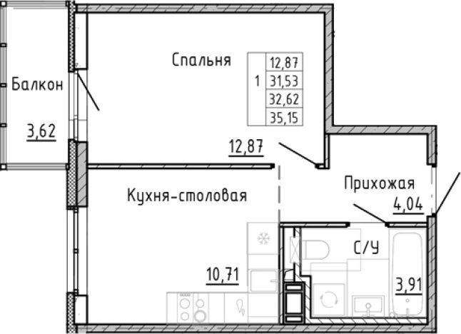 Купить однокомнатную квартиру в новостройках в ЖК OKLA в Санкт-Петербурге. Вариант № 8164028, 0, площадь -  квм, цена 8510558 рублей