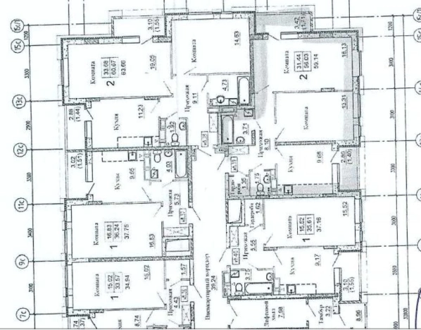 Купить двухкомнатную квартиру в Воронеже. Вариант № 6170671, 34, площадь -  квм, цена 6700000 рублей