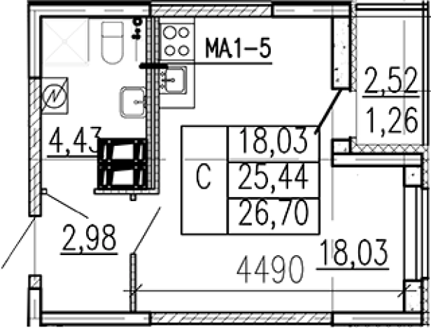 Купить Студию на улице Школьная в Ленинградской области. Вариант № 9095988, 0, площадь - квм, цена 4156800 рублей
