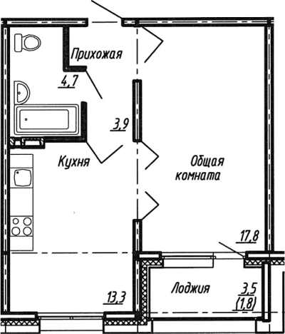 Купить однокомнатную квартиру у метро Рыбацкое в Ленинградской области. Вариант № 7784236, 0, площадь -  квм, цена 5934500 рублей
