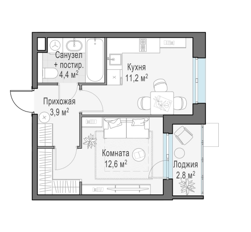 Купить однокомнатную квартиру на вторичке в ЖК Новое Пушкино в Пушкине. Вариант № 166007, 0, площадь -  квм, цена 7770000 рублей