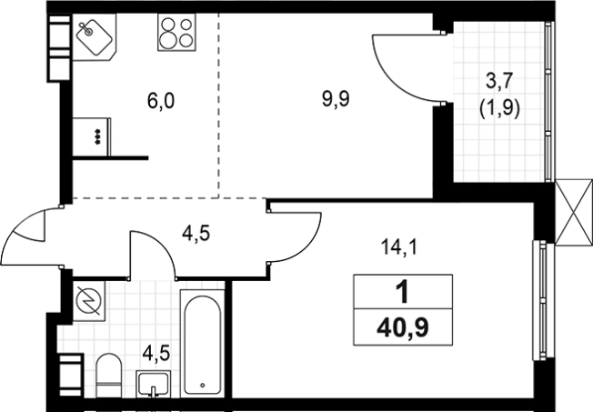 Купить квартиру в ЖК А101 Лаголово в Ленинградской области. Вариант № 8924883, 0, площадь -  квм, цена 7225394 рублей