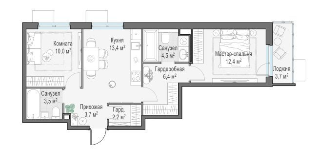 Купить трехкомнатную квартиру в Пушкине. Вариант № 111503, 0, площадь -  квм, цена 9770000 рублей
