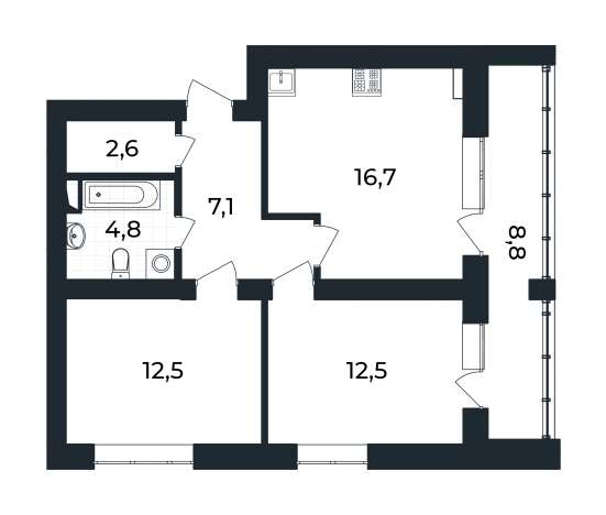 Купить квартиру в новостройках в Коврове. Вариант № 3420237, 0, площадь -  квм, цена 10171570 рублей