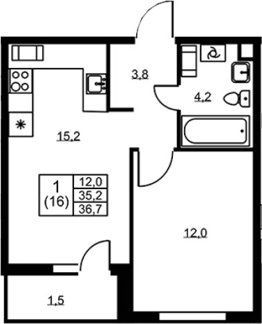 Купить квартиру в ЖК Ермак в Ленинградской области. Вариант № 6609487, 0, площадь -  квм, цена 5109600 рублей