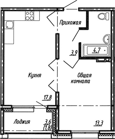 Купить однокомнатную квартиру в ЖК Сибирь в Ленинградской области. Вариант № 7784438, 0, площадь -  квм, цена 6557000 рублей