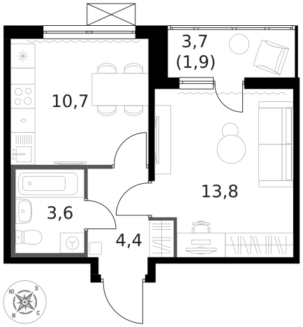 Купить квартиру на улице Ленинградское шоссе в Москве. Вариант № 9815314, 0, площадь -  квм, цена 14680400 рублей