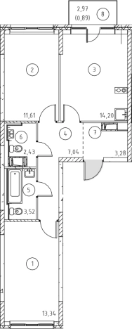 Купить двухкомнатную квартиру в новостройках в ЖК Новое Колпино в Санкт-Петербурге. Вариант № 9152066, 0, площадь -  квм, цена 11305528 рублей