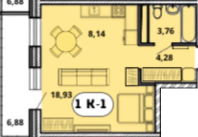 Купить однокомнатную квартиру на улице Норильская в Улан-Удэ. Вариант № 121906, 0, площадь -  квм, цена 5724180 рублей