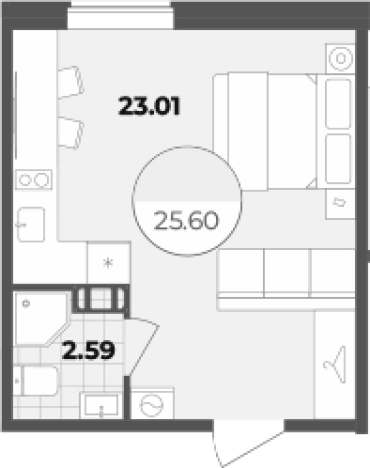 Купить Студию в районе Центральный в Санкт-Петербурге. Вариант № 6855544, 0, площадь -  квм, цена 9999360 рублей
