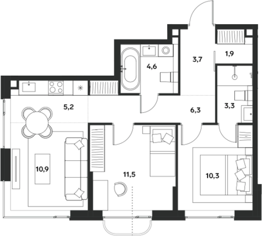 Купить квартиру на улице Лётная в Москве. Вариант № 121341, 0, площадь -  квм, цена 23195400 рублей