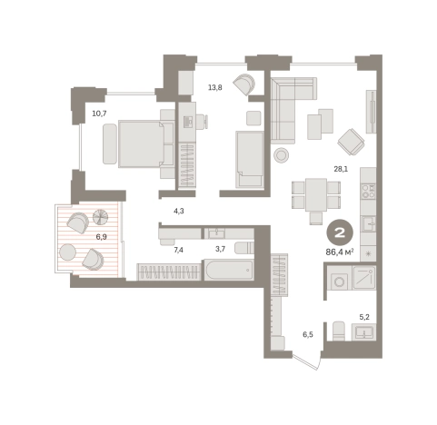 Купить двухкомнатную квартиру у метро Фонвизинская в Москве. Вариант № 8625592, 0, площадь -  квм, цена 32760000 рублей