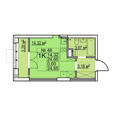 Купить Студию у метро Ленинская в Нижнем Новгороде. Вариант № 139186, 0, площадь -  квм, цена 4760000 рублей