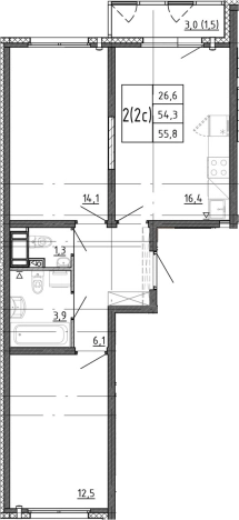 Купить трехкомнатную квартиру у метро Садовая в Санкт-Петербурге. Вариант № 7604133, 0, площадь -  квм, цена 11856886 рублей