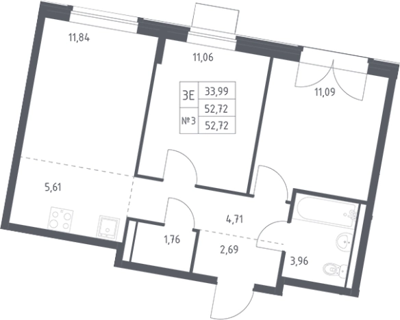 Купить квартиру на улице Боровское шоссе в Москве. Вариант № 2339494, 0, площадь -  квм, цена 16609684 рублей