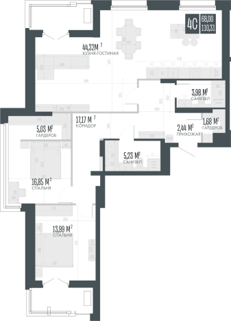Купить четырехкомнатную квартиру на улице Мира в Новосибирской области. Вариант № 6823521, 0, площадь -  квм, цена 31769280 рублей