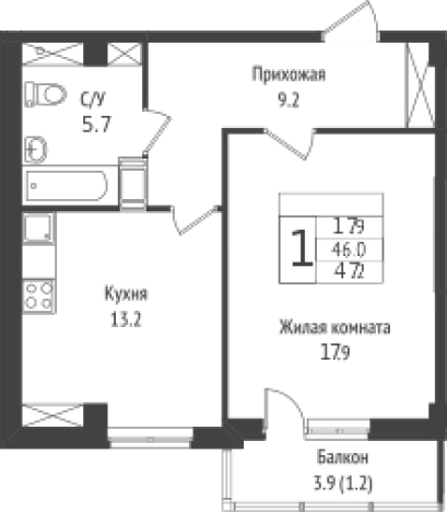 Купить квартиру в Всеволожске. Вариант № 9640155, 0, площадь -  квм, цена 7056000 рублей