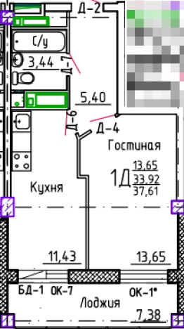 Купить квартиру в Республике Татарстан (татарстан). Вариант № 139959, 0, площадь -  квм, цена 6111720 рублей