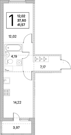 Купить двухкомнатную квартиру у метро Проспект Большевиков в Ленинградской области. Вариант № 8488158, 0, площадь - квм, цена 6756720 рублей