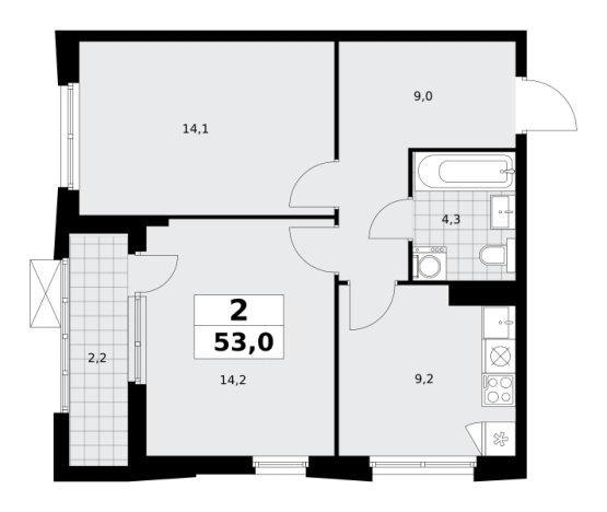 Купить двухкомнатную квартиру в ЖК Дзен-кварталы в Москве. Вариант № 3353829, 0, площадь -  квм, цена 20155900 рублей
