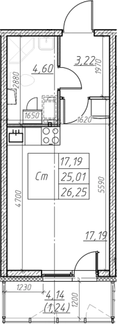 Купить Студию в ЖК Левитан в Мурине. Вариант № 6852633, 0, площадь -  квм, цена 4490546 рублей