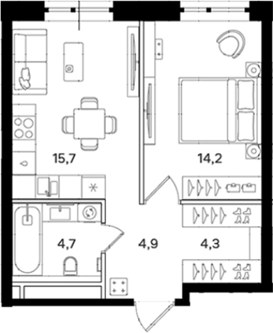 Купить квартиру у метро Речной вокзал в Москве. Вариант № 5505713, 0, площадь -  квм, цена 20944000 рублей