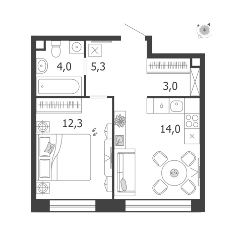 Купить квартиру в ЖК Shagal в Москве. Вариант № 164648, 0, площадь -  квм, цена 25301483 рублей