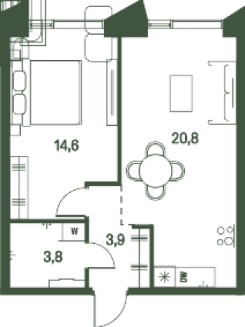 Купить однокомнатную квартиру в новостройках у метро Стрешнево в Москве. Вариант № 143477, 0, площадь -  квм, цена 26109980 рублей