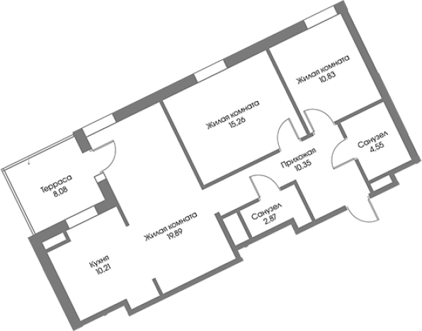 Купить трехкомнатную квартиру в ЖК Рощино Residence в Ленинградской области. Вариант № 7602341, 0, площадь -  квм, цена 91656000 рублей