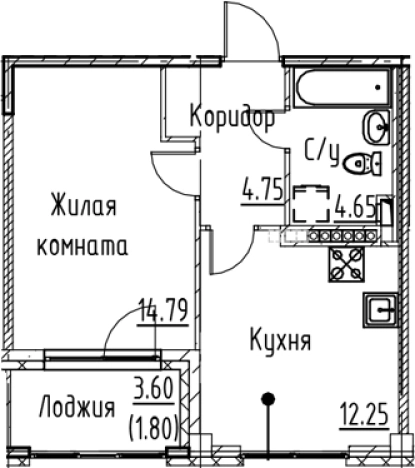 Купить однокомнатную квартиру в ЖК Кронфорт в Санкт-Петербурге. Вариант № 6830747, 0, площадь -  квм, цена 11049920 рублей