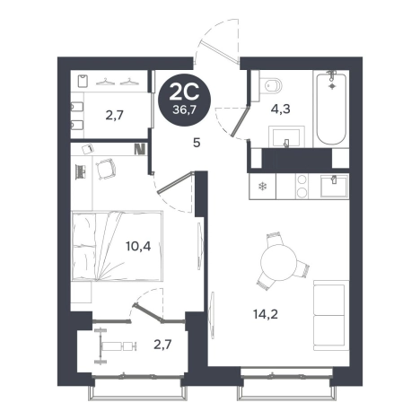 Купить двухкомнатную квартиру в Микрорайоне Лесоперевалка, Ленинский район в Новосибирске. Вариант № 9934447, 0, площадь -  квм, цена 7630000 рублей