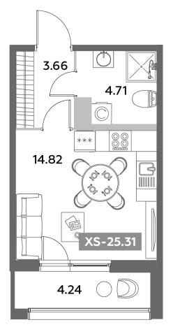 Купить Студию в ЖК Аквилон Leaves в Санкт-Петербурге. Вариант № 6217069, 0, площадь -  квм, цена 9115892 рублей