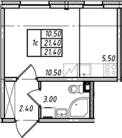 Купить Студию в ЖК Ржевский парк в Ленинградской области. Вариант № 7599891, 0, площадь -  квм, цена 3579620 рублей