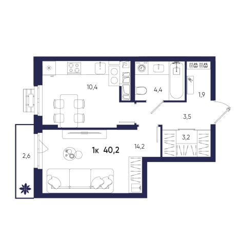 Купить квартиру на улице Ударная в Пензе. Вариант № 10320145, 0, площадь -  квм, цена 4743600 рублей