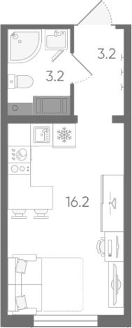 Купить Студию в ЖК Ручьи 2 в Санкт-Петербурге. Вариант № 7605229, 0, площадь -  квм, цена 4398186 рублей