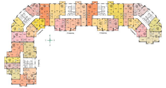 Купить квартиру в новостройках в Коврове. Вариант № 146348, 1, площадь -  квм, цена 4161138 рублей