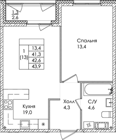 Купить квартиру в ЖК Дзета в Ленинградской области. Вариант № 6259916, 0, площадь -  квм, цена 6336824 рублей