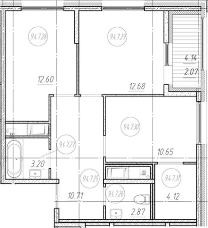 Купить двухкомнатную квартиру на улице Московское шоссе в Санкт-Петербурге. Вариант № 9154690, 0, площадь -  квм, цена 8182094 рублей